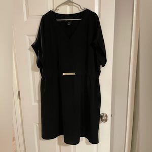 22/24 Black Lane Bryant dress with Gold detailing